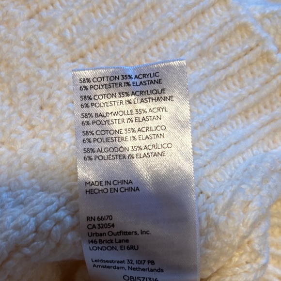 Pilcro Cream Cable Knit Sweater - Picture 9 of 9